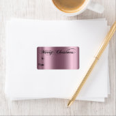 Vrolijk kerstfeest van tot met handgebotterde aube etiket (Insitu)