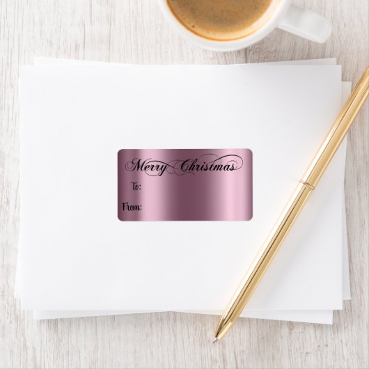 Vrolijk kerstfeest van tot met handgebotterde aube etiket (Insitu)