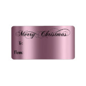 Vrolijk kerstfeest van tot met handgebotterde aube etiket (Voorkant)