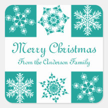 Vrolijk kerstfeest van uw familie cadeau label