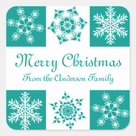 Vrolijk kerstfeest van uw familie cadeau label