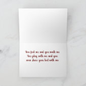 ***VROLIJK KERSTFEEST*** VAN ***UW HOND*** FEESTDAGEN KAART (Binnen)