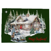 Vrolijk kerstfeest vanaf de Cabin Holiday Groot Cadeauzakje (Achterkant)