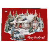 Vrolijk kerstfeest vanaf de Cabin Holiday Groot Cadeauzakje (Achterkant)