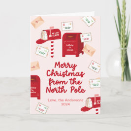 Vrolijk kerstfeest vanaf de Noordpool Feestdagen Kaart