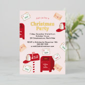 Vrolijk kerstfeest vanaf de Noordpool Folie Uitnodiging (Staand Voorkant)