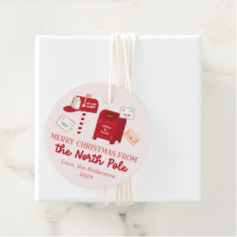 Vrolijk kerstfeest vanaf de Noordpool gepersonalis Bedankjes Labels