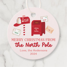 Vrolijk kerstfeest vanaf de Noordpool gepersonalis Bedankjes Labels