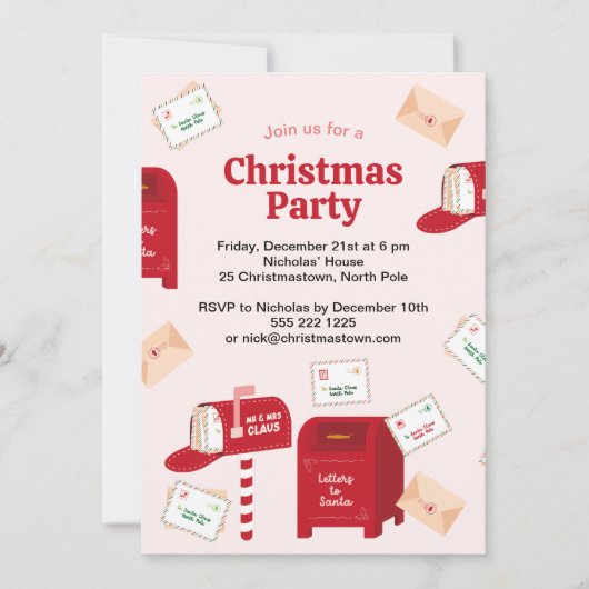 Vrolijk kerstfeest vanaf de Noordpool Kaart (Voorkant)