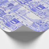 Vrolijk kerstfeest vanaf de SF Bay Cadeaupapier (Hoek)