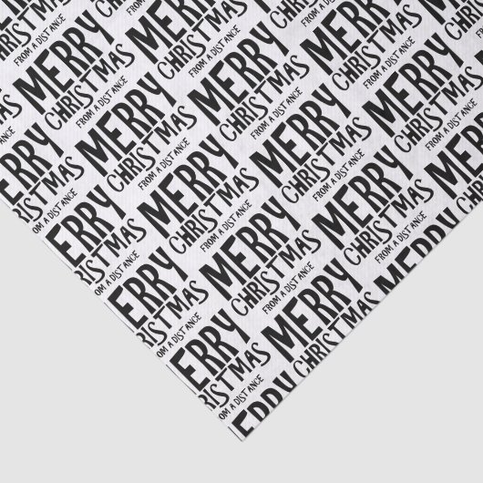 Vrolijk kerstfeest vanaf een afstands-themapapier tissuepapier (Detail)