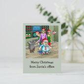 Vrolijk kerstfeest vanaf het Kantoor-feestdag Brie Feestdagenkaart (Staand voorkant)