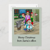 Vrolijk kerstfeest vanaf het Kantoor-feestdag Brie Feestdagenkaart (Voorkant / Achterkant)