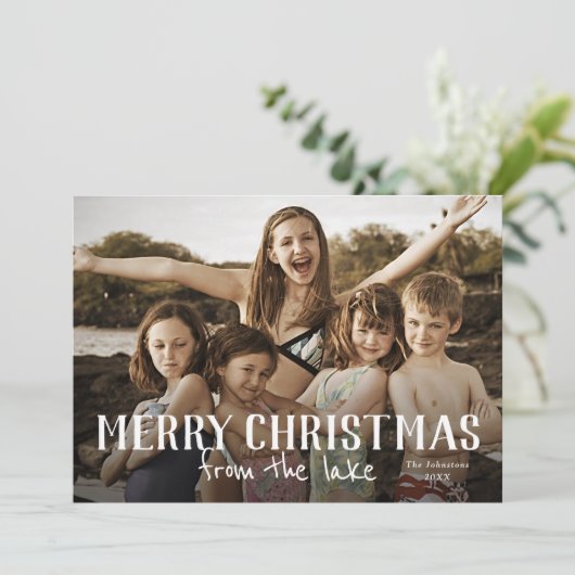 Vrolijk kerstfeest vanaf het meer locatie foto Kaa Kaart (Staand voorkant)