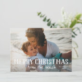 Vrolijk kerstfeest vanaf het strand kaart (Staand voorkant)