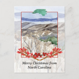 Vrolijk kerstfeest vanaf North Carolina Blue Ridge Feestdagenkaart
