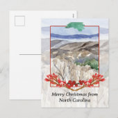 Vrolijk kerstfeest vanaf North Carolina Blue Ridge Feestdagenkaart (Voorkant / Achterkant)