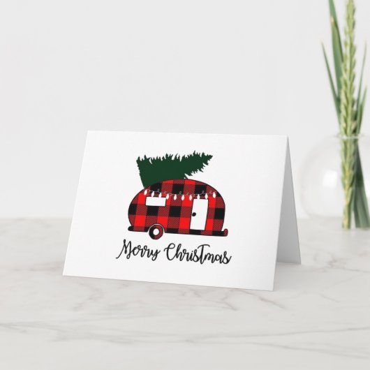 ***VROLIJK KERSTFEEST VANAF ONZE CAMPER** FEESTDAGEN KAART (Voorkant)