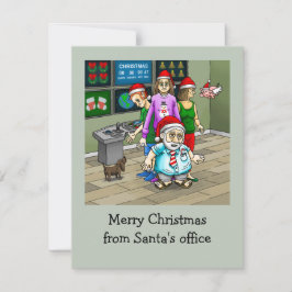 Vrolijk kerstfeest vanaf Santa's Kantoor Feestdagenkaart