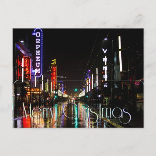 Vrolijk kerstfeest, Vancouver, Briefkaart (Voorkant)