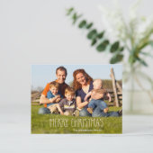 Vrolijk kerstfeest Vanilla Sparkle Feestdagenkaart (Staand voorkant)