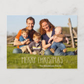 Vrolijk kerstfeest Vanilla Sparkle Feestdagenkaart (Voorkant)