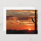 Vrolijk kerstfeest vanuit Arizona Feestdagenkaart (Voorkant / Achterkant)