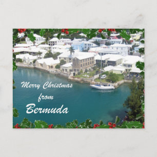 Vrolijk kerstfeest vanuit Bermuda Feestdagenkaart
