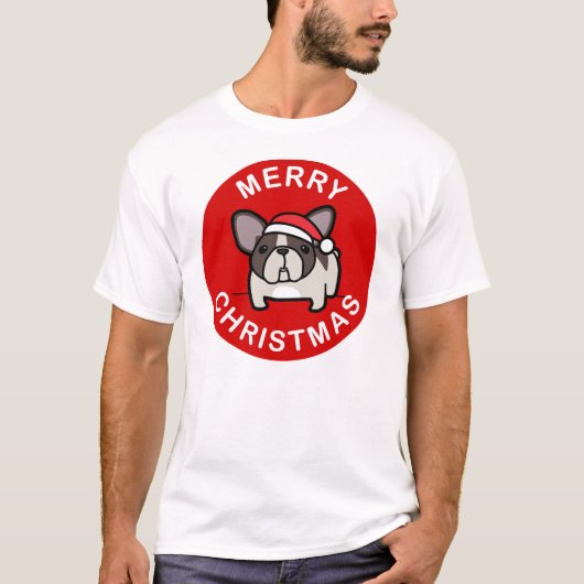 Vrolijk kerstfeest vanuit Brindle Pied Santa - Roo T-shirt (Voorkant)