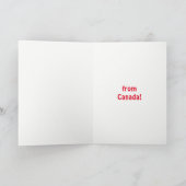 Vrolijk kerstfeest vanuit Canada Beaver Feestdagen Kaart (Binnen)