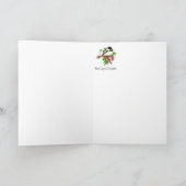 Vrolijk kerstfeest vanuit Canada Chickadee Bird Feestdagen Kaart (Binnen)