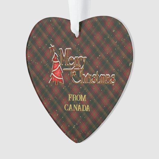 Vrolijk kerstfeest vanuit Canada Ornament (voorkant)