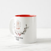 Vrolijk kerstfeest vanuit Canada Squirrel Tweekleurige Koffiemok (Voorkant links)