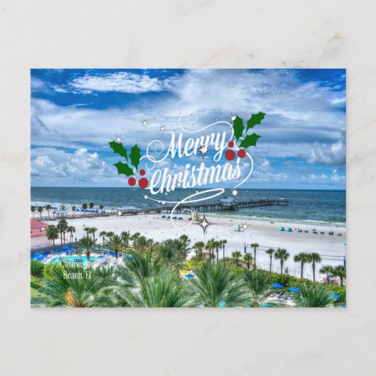 Vrolijk kerstfeest vanuit Clearwater Beach Briefkaart (Voorkant)