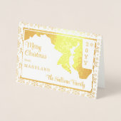 Vrolijk kerstfeest vanuit de deelstaat Maryland | Folie Kaarten (Voorkant)