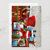 Vrolijk kerstfeest vanuit de kerstman bedankkaart (Voorkant / Achterkant)