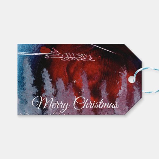 Vrolijk kerstfeest vanuit de kerstman cadeaulabel (Voorkant (Horizontaal))