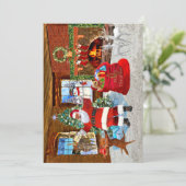 Vrolijk kerstfeest vanuit de kerstman kaart (Staand voorkant)