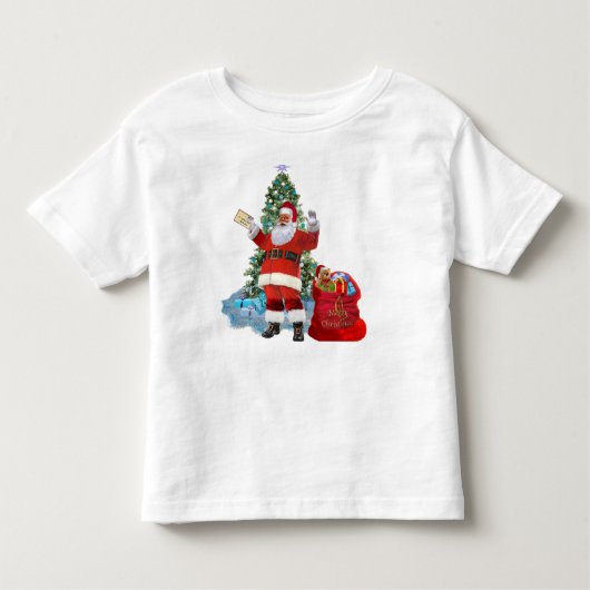 Vrolijk kerstfeest vanuit de kerstman kinder shirts (Voorkant)