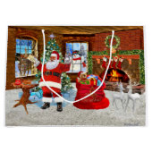 Vrolijk kerstfeest vanuit de kerstman large cadeautasje (Voorkant)
