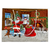 Vrolijk kerstfeest vanuit de kerstman large cadeautasje (Achterkant)