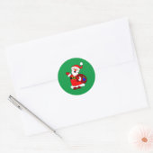 Vrolijk kerstfeest vanuit de kerstman ronde sticker (Envelop)