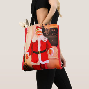 Vrolijk kerstfeest vanuit de kerstman tote bag
