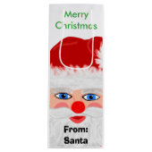 Vrolijk kerstfeest vanuit de kerstman wijn cadeautas (Voorkant)