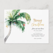 Vrolijk kerstfeest vanuit de kust aankondigingskaart (Voorkant)