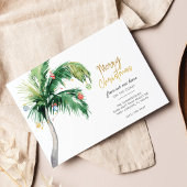 Vrolijk kerstfeest vanuit de kust aankondigingskaart