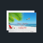 Vrolijk kerstfeest vanuit de Paradise Holiday Kaar Feestdagenkaart<br><div class="desc">Vrolijk kerstfeest vanuit het tropische paradijs</div>