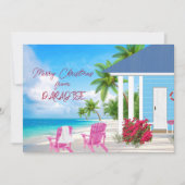 Vrolijk kerstfeest vanuit de Paradise Holiday Kaar Feestdagenkaart (Voorkant)