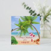 Vrolijk kerstfeest vanuit de Paradise Holiday Kaar Feestdagenkaart (Staand voorkant)