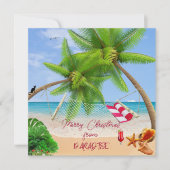 Vrolijk kerstfeest vanuit de Paradise Holiday Kaar Feestdagenkaart (Voorkant)